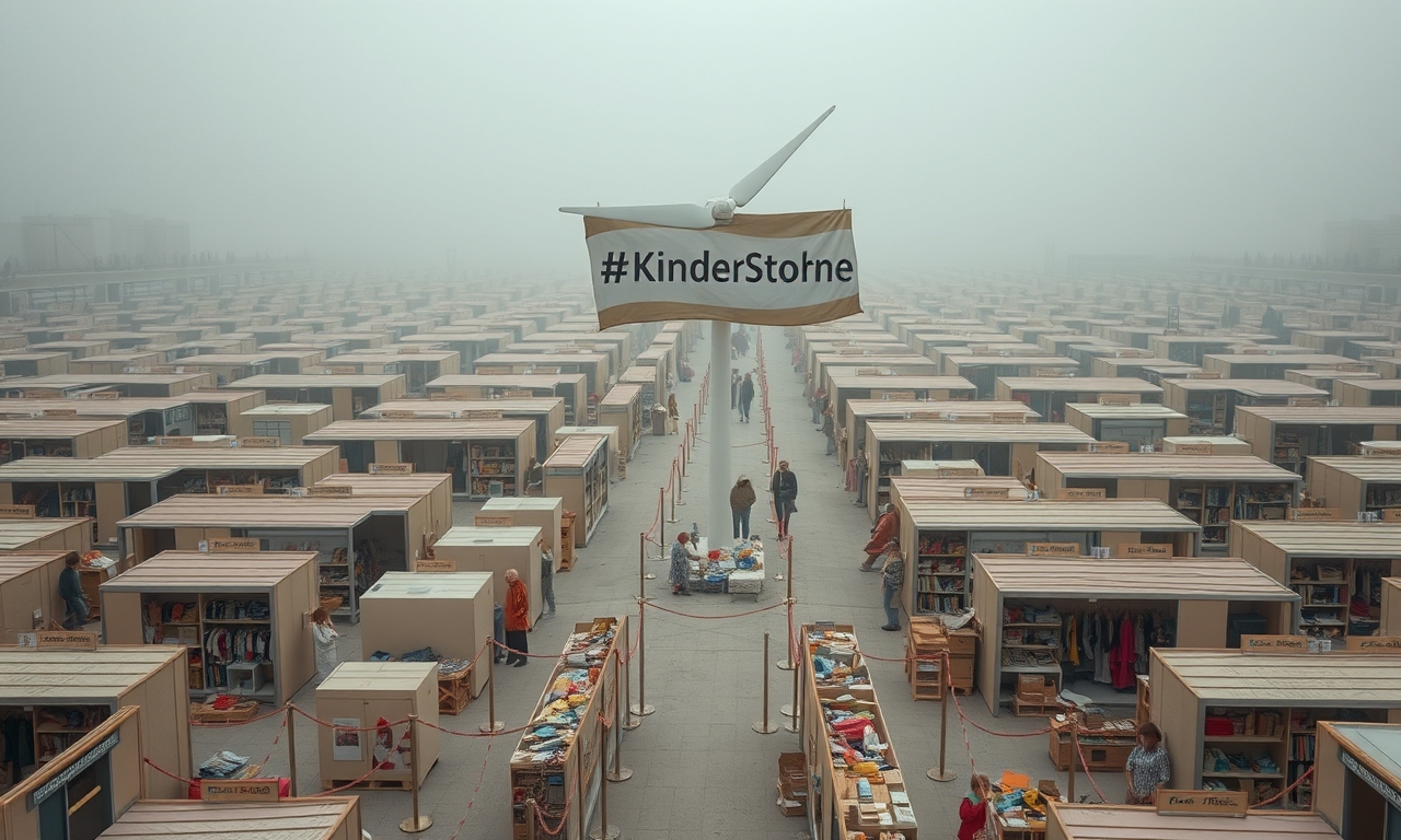 Beim Kinderflohmarkt laufen alle Geschäfte gegen den Wind