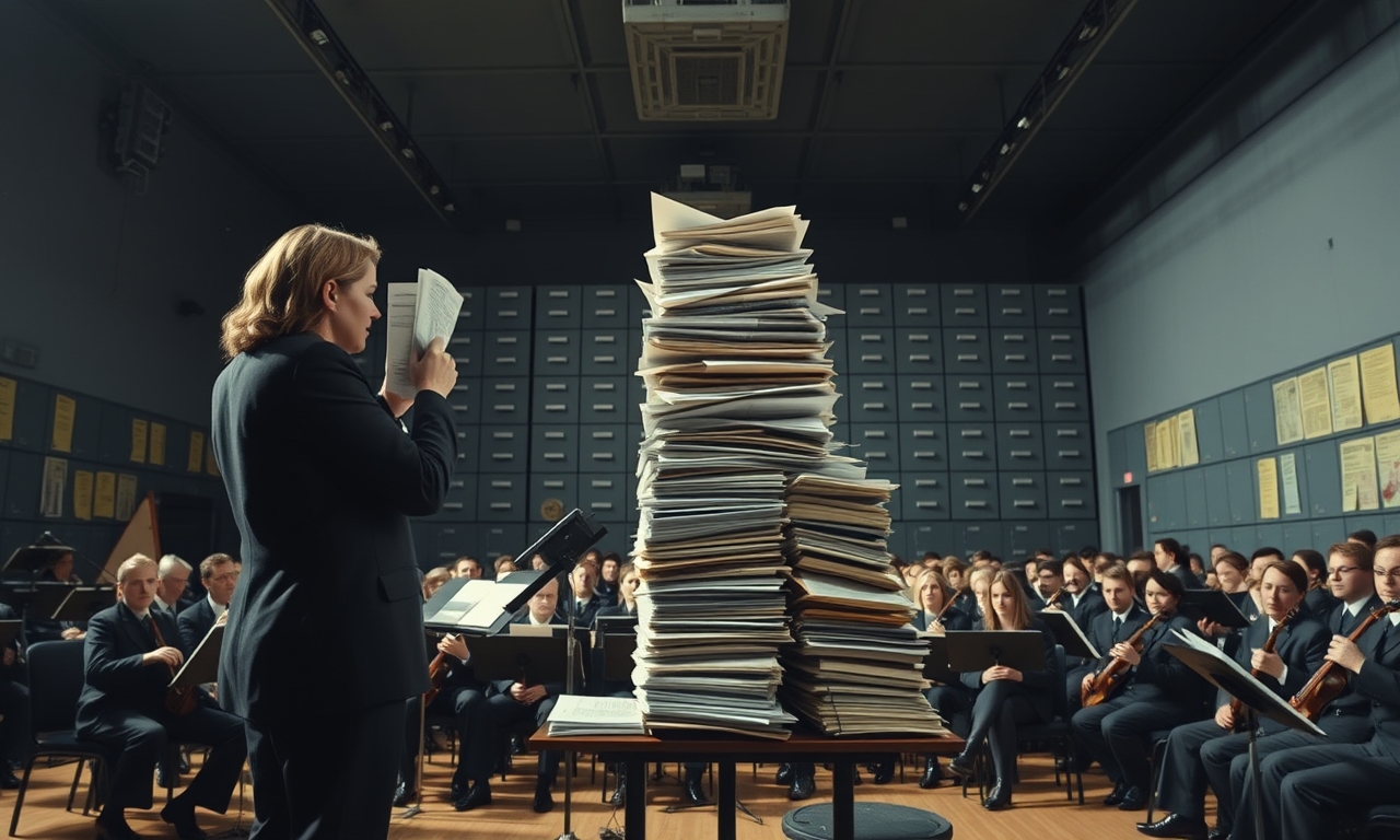 Blaskapellen-Feuerwehr: Saxofonistin mit Noten statt mit Löschschlauch