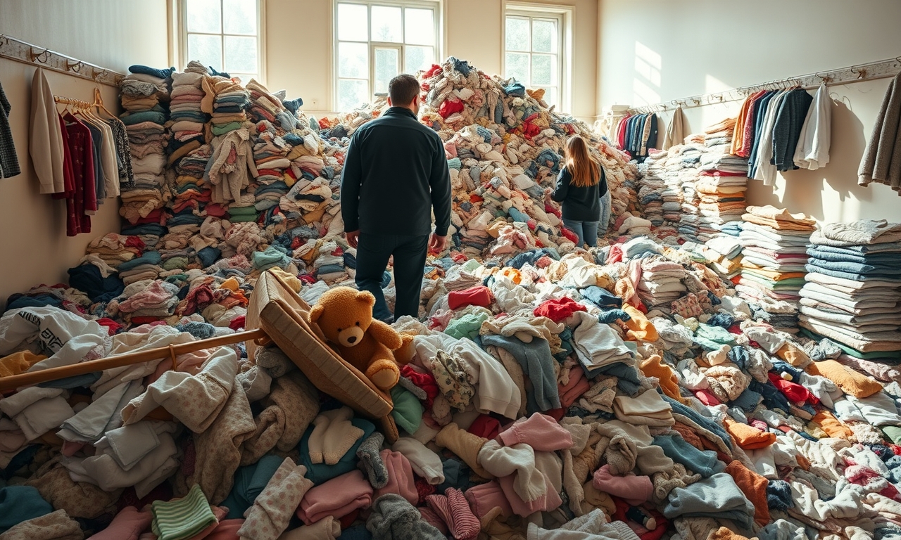Dichte Menschenmeere in Irnfritz: Kinderkleiderbasar endet in Lawine aus Stramplern