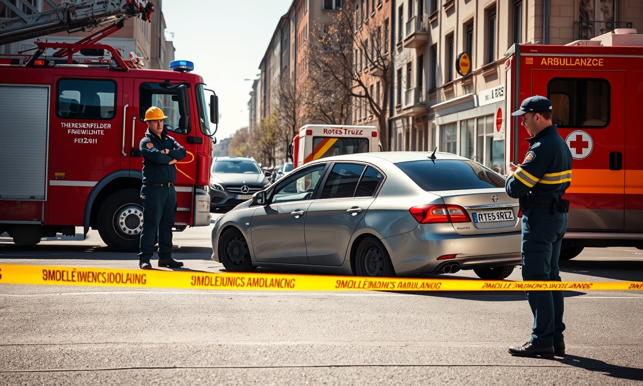 Dramatischer Ortsverkehr in Theresienfeld: Auto legt sich hin und weigert sich aufzustehen