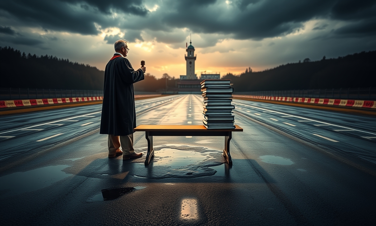 Lkw-Aquaplaning-Show: Gericht verlegt auf Rutschbahn