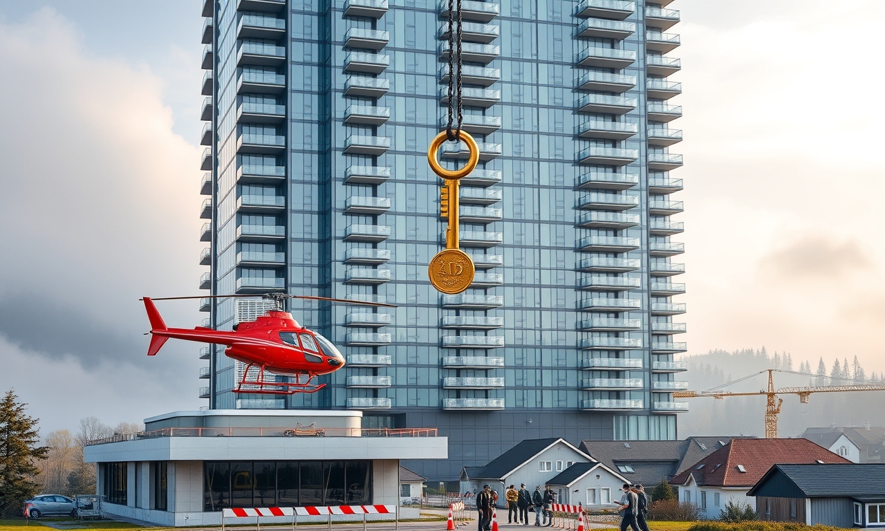 Neuer Moosburger Wohnturm: 44 Luxus-Pförtnerwohnungen mit Hubschrauber-Landplatz