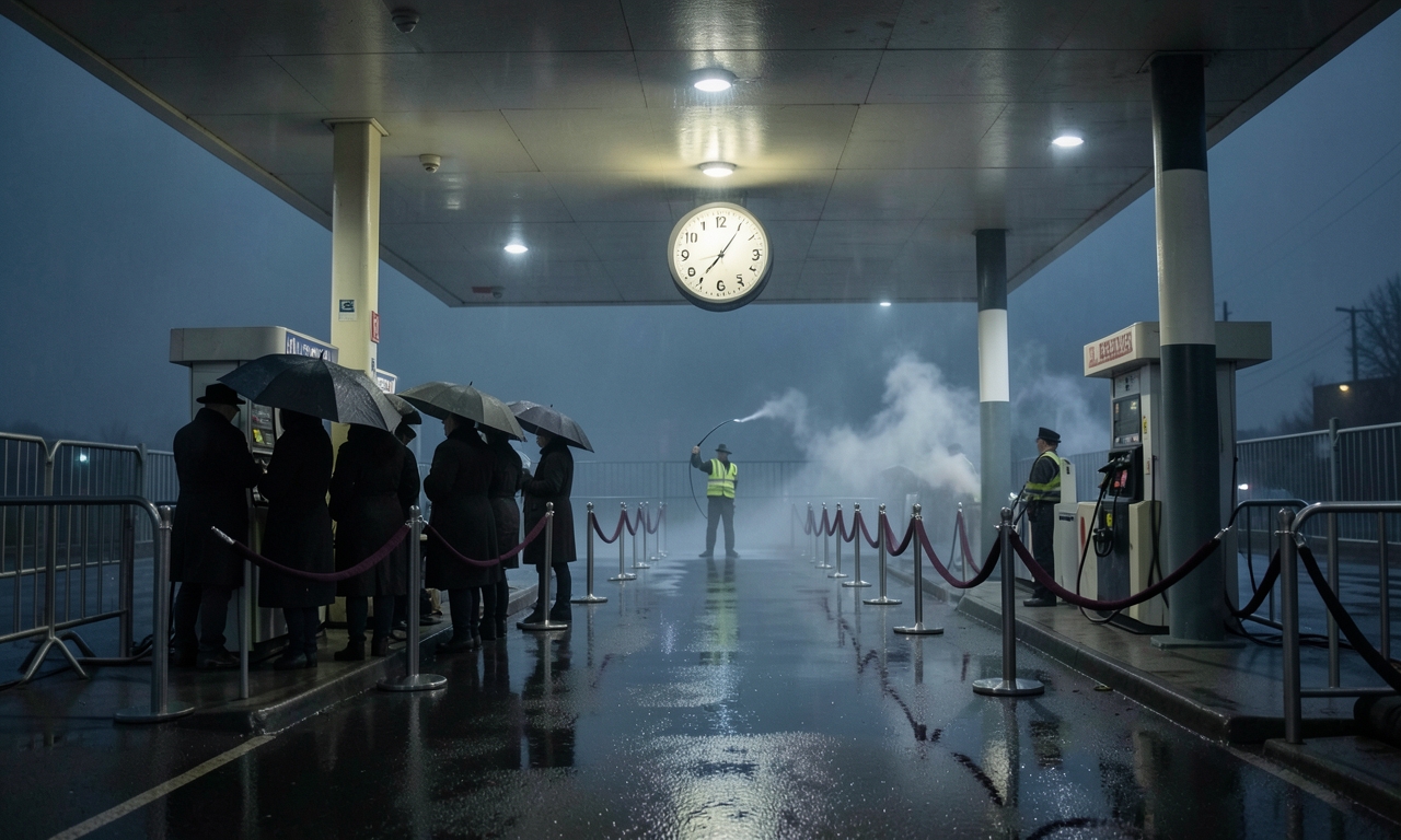Österreicher umkreisen Tankstelle wie Geier auf Beutezug