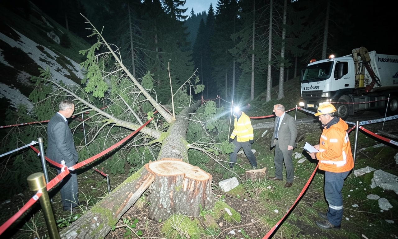 Todessturz beim Holzmachen: Oesterreichs erste Bergwald-Selbstmord-Hilfe?