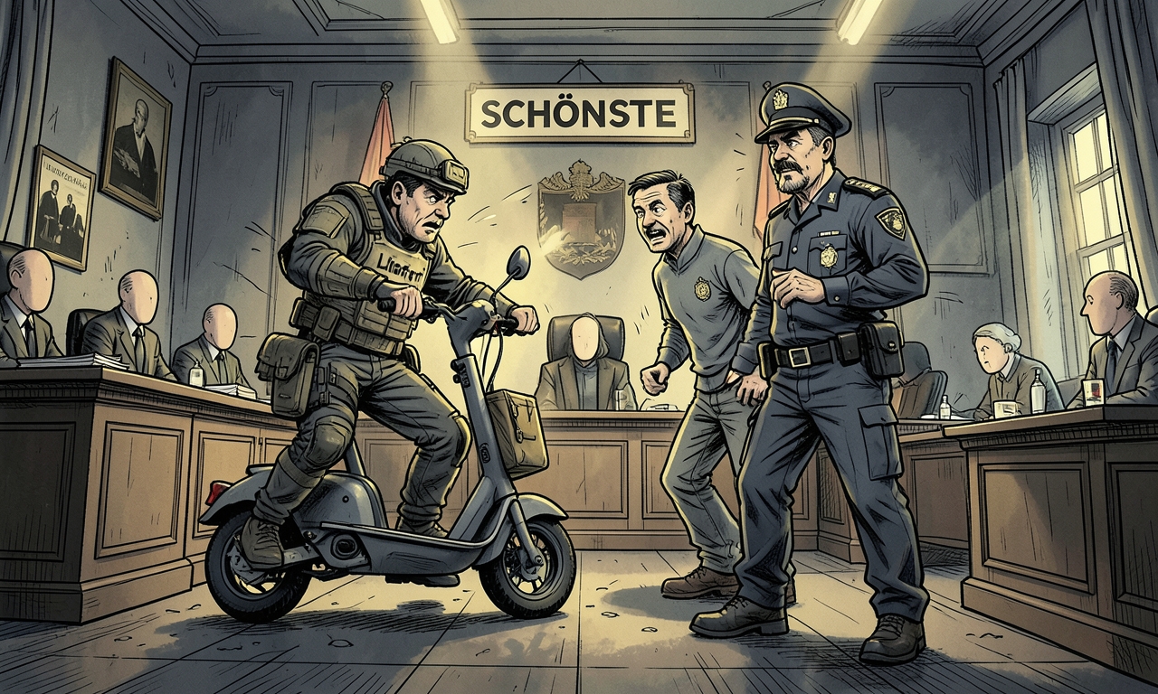 E-Scooter-Rambo liefert Polizei in Sackgasse die schönste Begegnung ihres Lebens